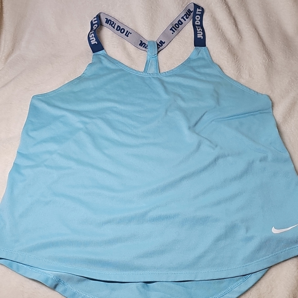 Nike Just Do It Women’s Tank Sz Medium Loose Workout Tank Y Back Lightweight I58